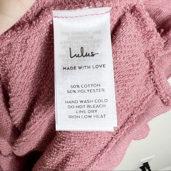 LULU'S Relaxed Agenda Mauve Pink Hooded Lounge Romper XS - Picture 7 of 10